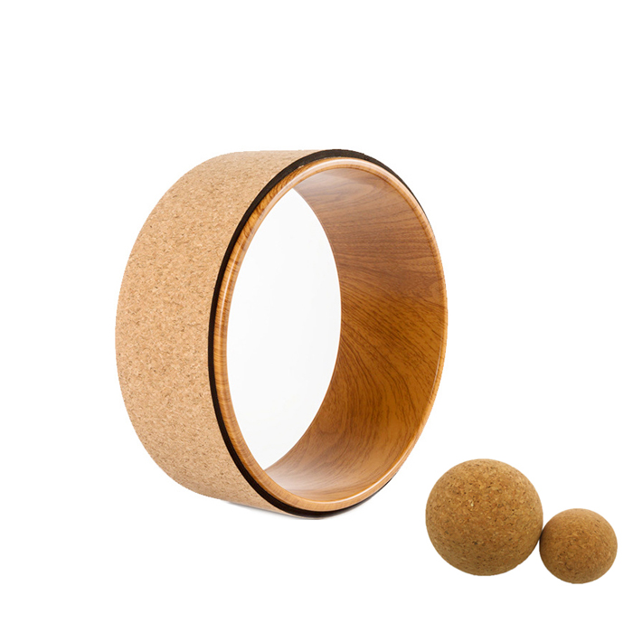 Cork yoga wheel